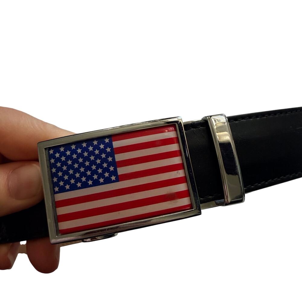 Men's Next Leather Golf Belt - USA Flag Buckle - 39"